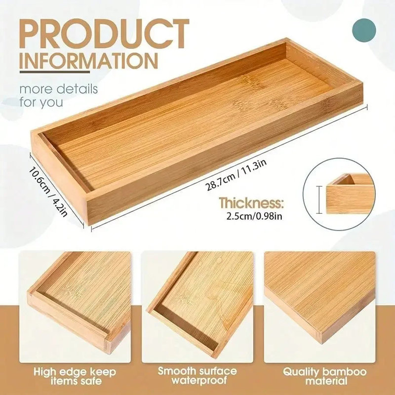 Serving Tray - Organizer White Bathroom, 2