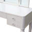 Ensemble de coiffeuse en miroir avec lumière DEL AGODY, ensemble de table de coiffeuse blanche pour chambre à coucher / salle de maquillage, ensemble de mobilier de bureau fonctionnel, maquillage de coiffeuse