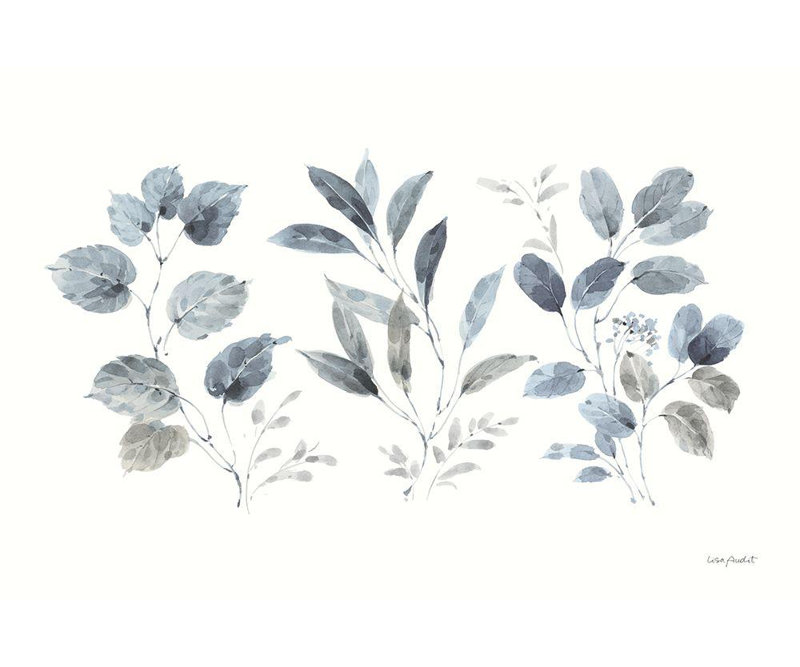 Red Barrel Studio® Audit, Lisa Gallery Wrapped Canvas Art Titled: Dancing Leaves I, 33" H x 48" W
