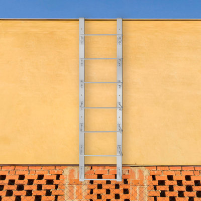 Heavy-Duty Steel Window Well Ladder (7-Rung, 78.35*19.69*7.68In)