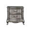 Table de chevet en bois, table de chevet avec 2 tiroirs