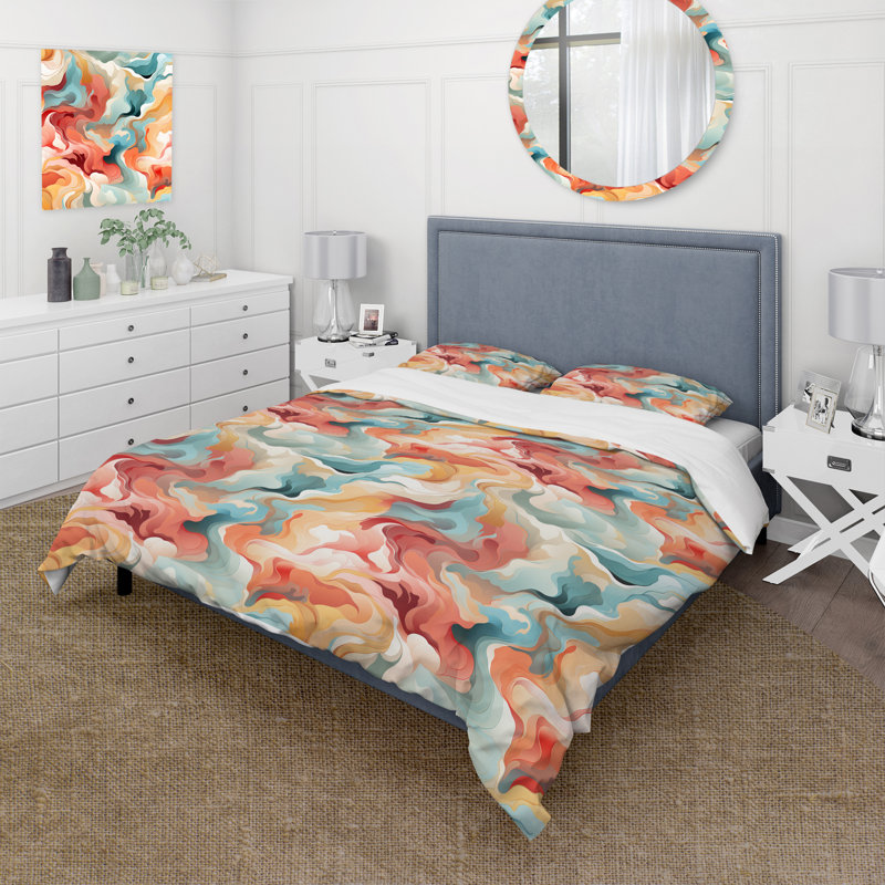 Ensemble de housse de couette de couleur pastel Nomad Camo Elegance - Camouflage