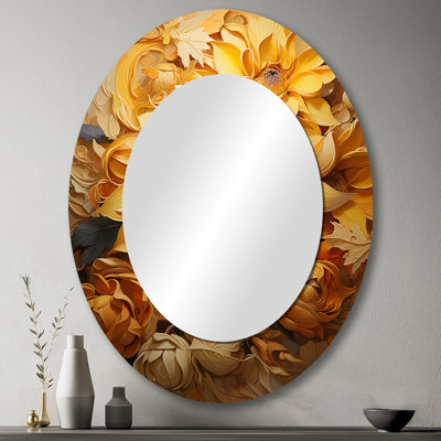 Radiant Reverie Botanical II - Miroir mural moderne ovale