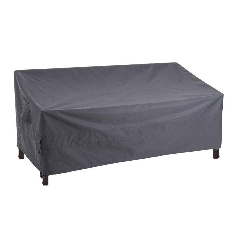 Waterproof Outdoor Patio Loveseat Cover, 58"W x 40"D x 35/26"H, Rip Stop, 3-Year Warranty, Gray