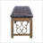 Raphaela Black Synthetic Leather Bench With Weathered Cherry Finish, Perfect For Entryways And Living Rooms