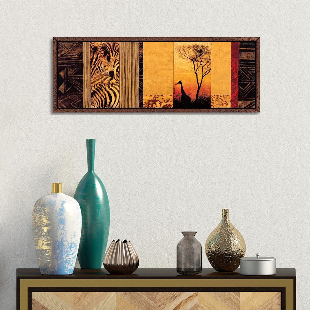 African Plains von Chris Donovan - Floater Frame Panoramic Gallery-Wrapped Canvas Giclée on Canvas