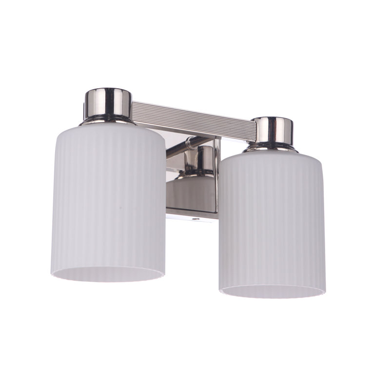 Éclairage pour meuble-lavabo 2 lumières Aundra, Nickel