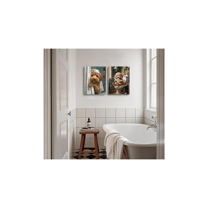 Art animalier sur toile, 2 pièces