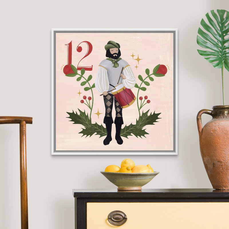 Reproduction d’art sur toile, « Twelve Days XII » par Grace Popp, H 18 po x l 18 po x 1,75 po, Cadre blanc