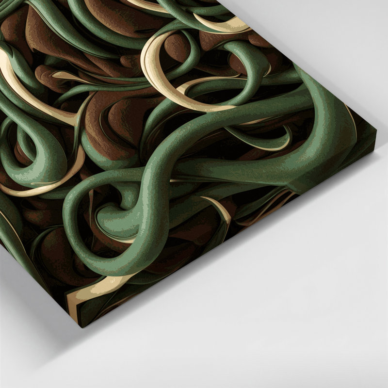 Art mural sur toile Biomorphic Abstraction 78, H 32 po x l 32 po