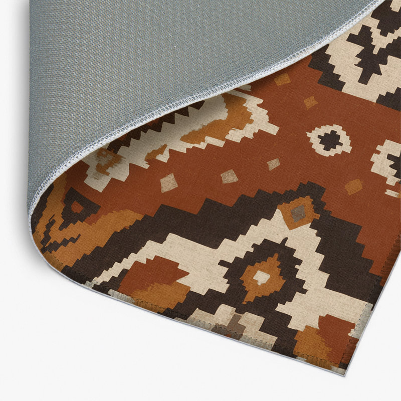 Tapis intérieur et extérieur Adobe Maze, Rectangle 4pi x 6 pi
