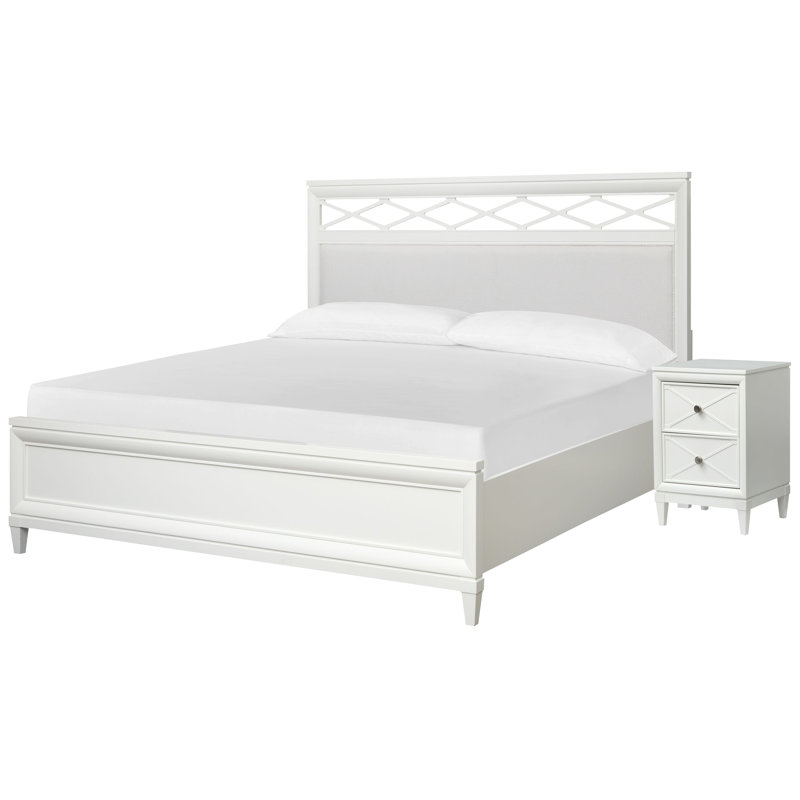 Commode double à 2 tiroirs Colby California, 6 Pcs:Bed,2 Nightstand,Dresser,Mirror,Door Chest, Très grand californien