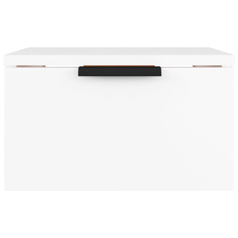 Wall-mounted Bedside Cabinets Bedroom Floating Nightstand Wall Cabinet, White, Individual