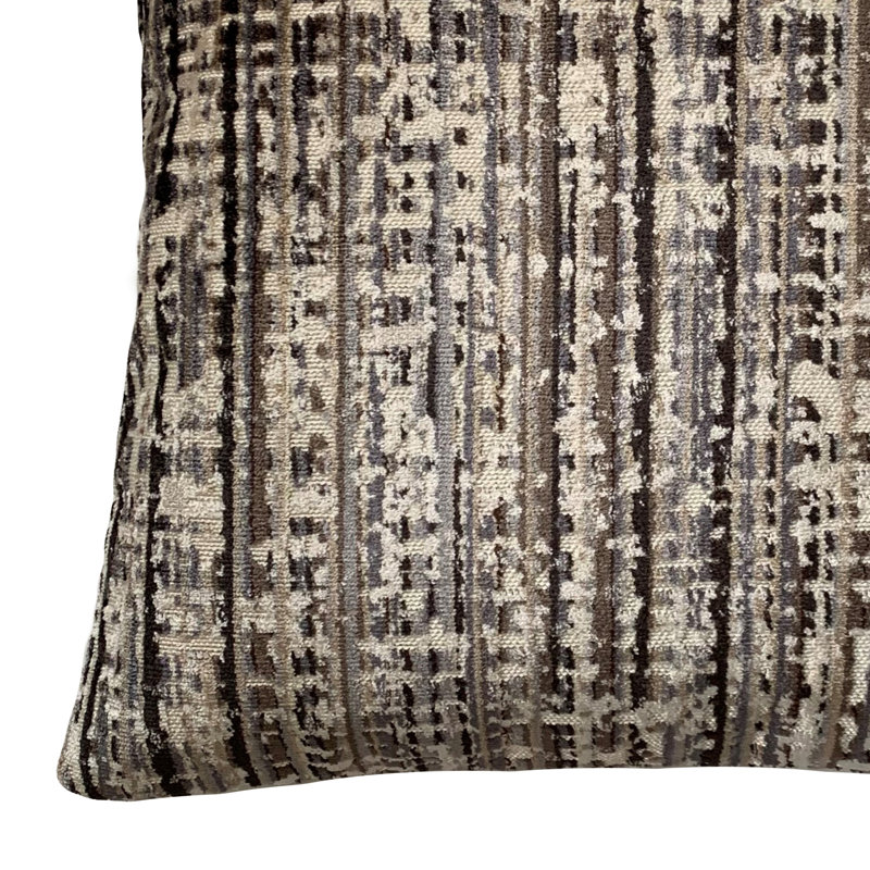 Reversible Throw Pillow, Gray, 24" x 24"