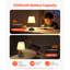 Petite lampe de table sans fil avec pile rechargeable et abat-jour en tissu-13707439