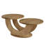 Table basse moderne à deux niveaux avec cadre en forme de U pour le rangement et la présentation du salon