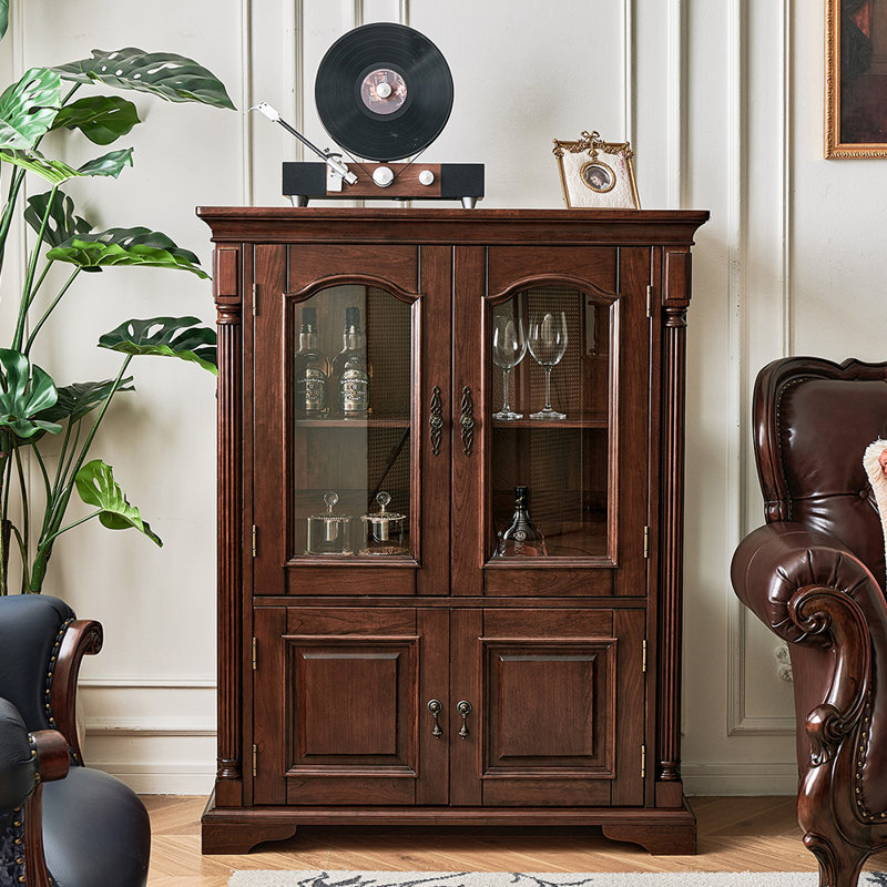Buffet rétro en bois massif de style américain