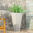 Outdoor Matte White Planter 13" X 28.5" - Tapered Cast Stone, For Backyard Elegance Improves Patio Style-1777287247