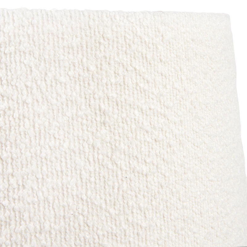 Round Boucle Lamp Shade (Uno) , 32cm H x 50cm W x 50cm D, White