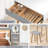 Leicester Vanity Table Set with Adjustable Brightness Mirror and Cushioned Stool-1024597711