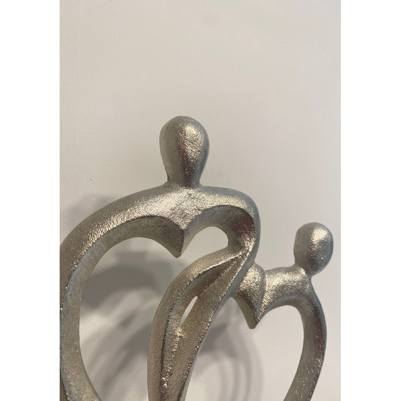 Avruch 30cm Decor Metal Silver Couple looking at each other Sculpture