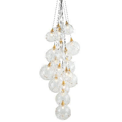 Celina 18-Light Clear Glass Globe Chandelier