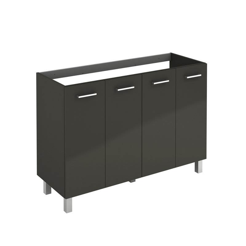 Logic 47.3'' W Double Bathroom Vanity Base, Anthracite