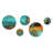 Teal Balance II - Abstract Metal Wall Décor