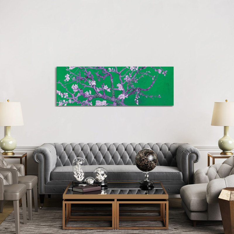 Almond Blossom On Green by Vincent Van Gogh - Wrapped Canvas Panoramic Print, 152.4 cm H x 50.8 cm W