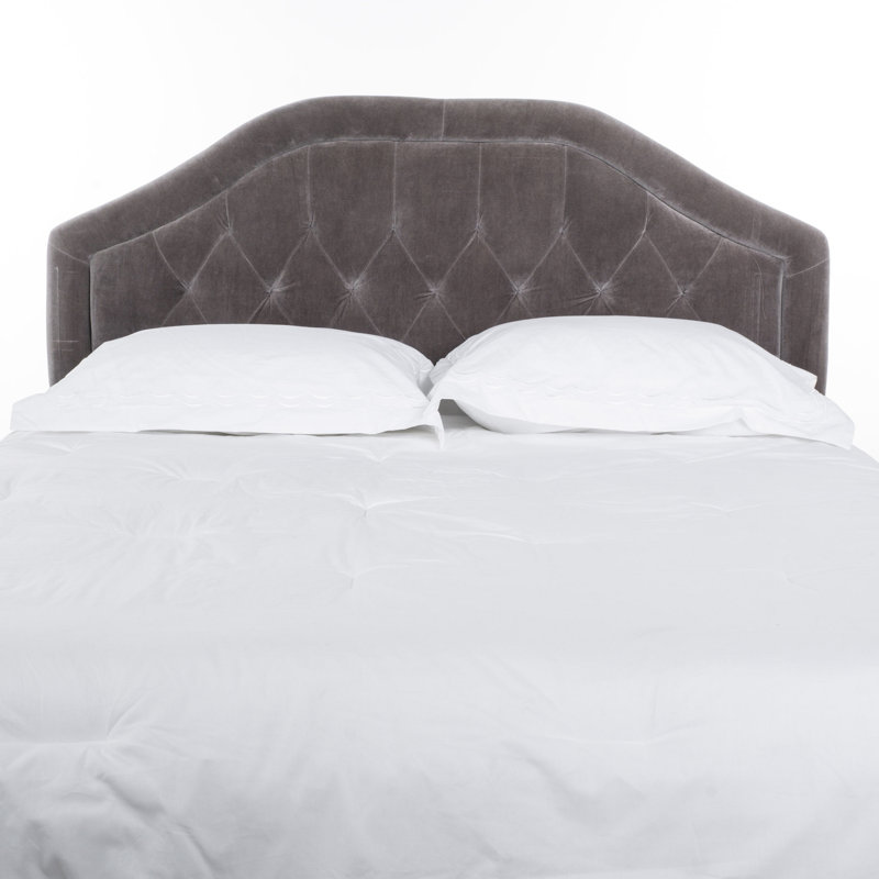 Tête de lit rembourrée Lemaster Panneau, Gris, Grand