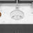 18 Inch Dual Mounted Single Bowl Ceramic Circular Kitchen Sink With Drain Assembly And Bottom Grid