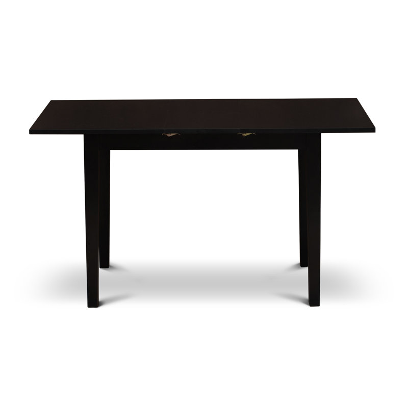 Norfolk Modern Black Wood Dining Set with Fabric Chairs