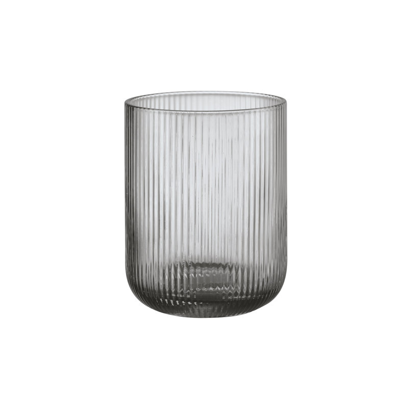 Glass Tabletop Hurricane, 4.7" H x 3.7" W x 3.7" D, Smoke