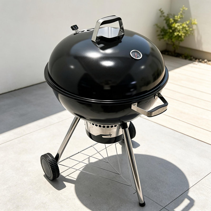 22" Kettle Charcoal Grill, Black