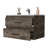 Lafayette 2-Drawer Wall Mounted Bathroom Vanity in Dark Brown and White