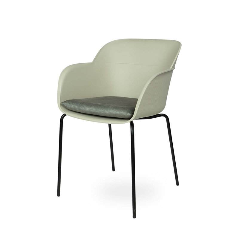 Liara 45cm H Armchair, Beige, Black