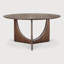Geometric Round Solid Wood Dining Table