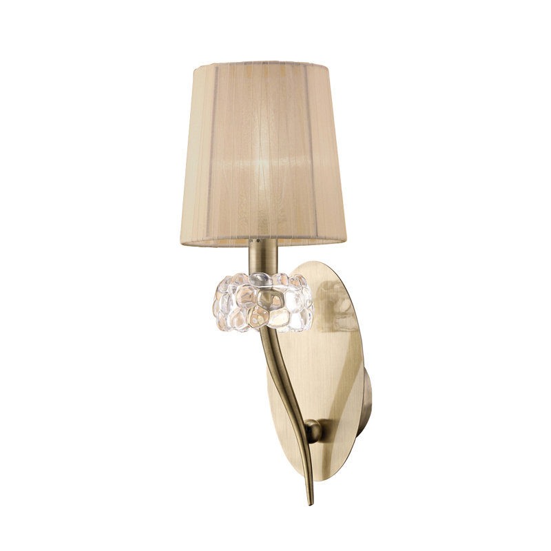 Chrome Wallchiere, White, Brass