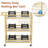 3-Tier Gold Bar Cart with Marbled Shelves - For Kitchen & Dining Room