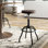 Petrone Upholstered Faux Leather Adjustable Height Counter Stool