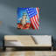 Angel Cat American Flag Peaceful Abstract Contemporary Cat Landscape Nature Wall Art Print 1 Piece Wrapped Canvas Wall Art-719586058