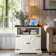 Farmhouse Nightstand With Charging Station, 24” Large End Table With Barn Doors