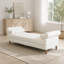 Banc de lit moderne capitonné de 87,01 pouces de large avec accoudoirs, méridienne en chenille avec 2 coussins cylindriques-878315669