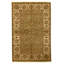 Hand Knotted Wool Oriental Area Rug in Green And Ivory
