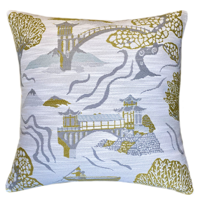 Pagoda Square Indoor/Outdoor Pillow Cover & Insert