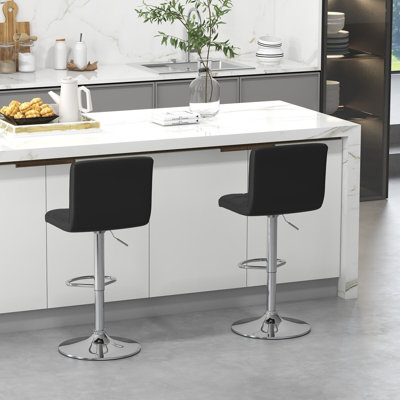 Altarik Swivel Upholstered Adjustable Height Bar Stool