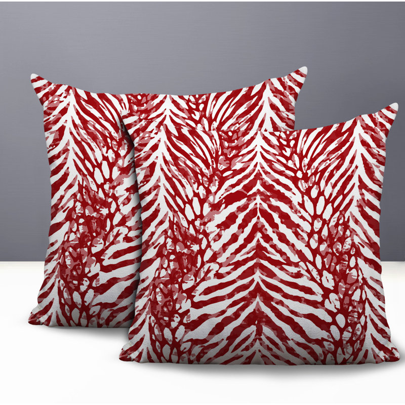 Oreiller réversible intérieur / extérieur Gorgi, 18x18, Red