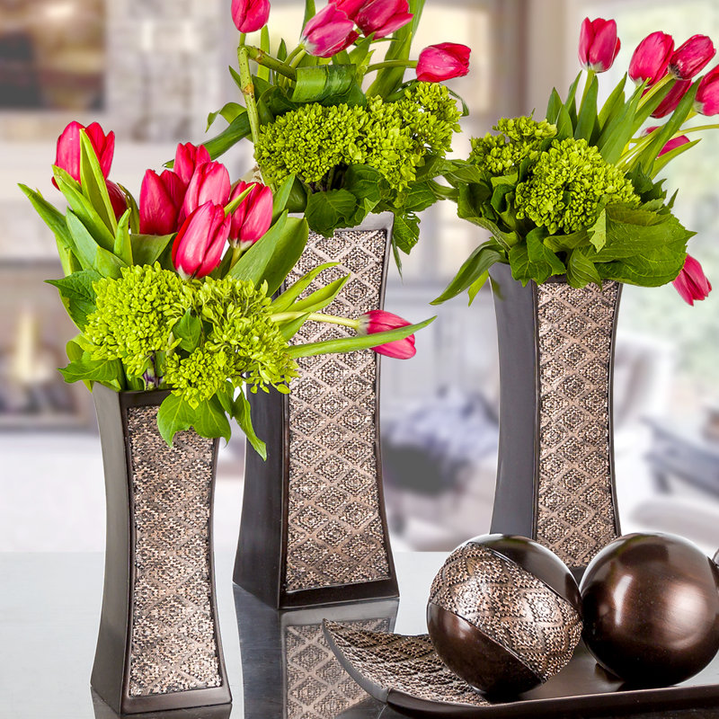 Ensemble de 3 vases de table Dublin