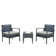 Ensemble de table bistro en rotin pour 2 personnes avec table et coussins