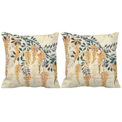 Floral Reversible Throw Pillow